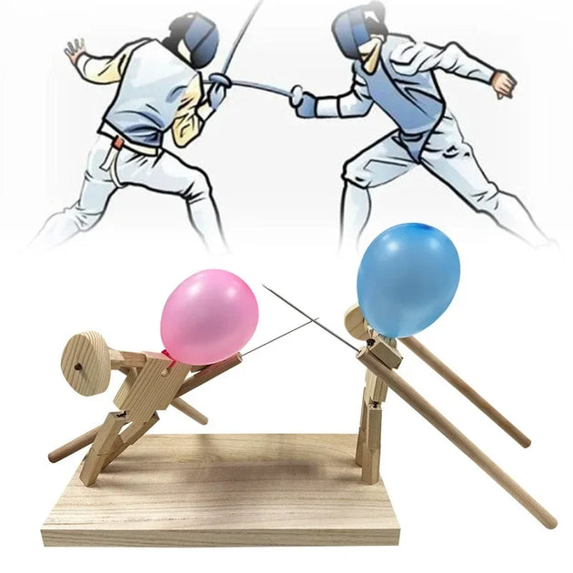 Balloon Bamboo Man Battle Wooden Bots Battle Game
