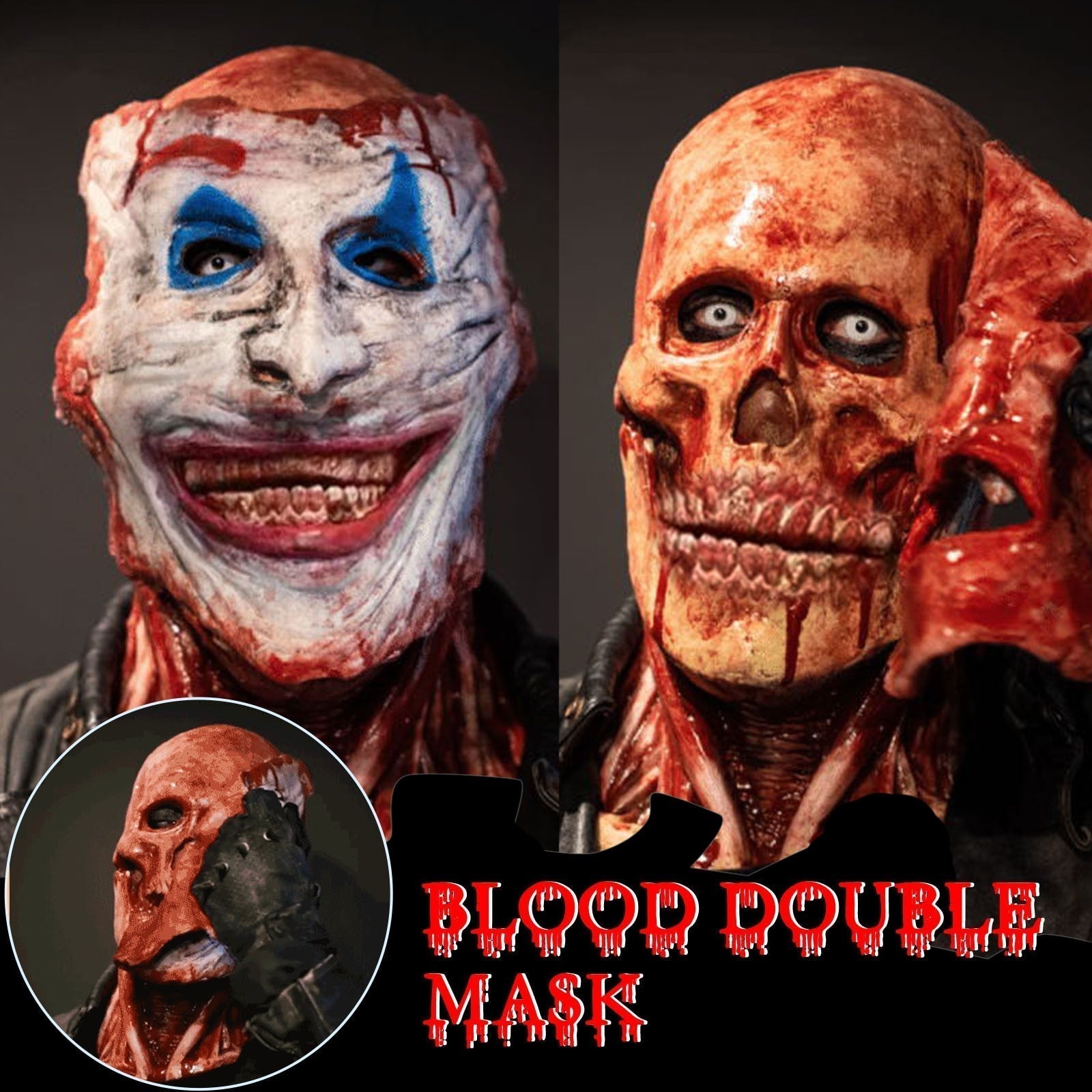 Bloody Double Layer Halloween Mask