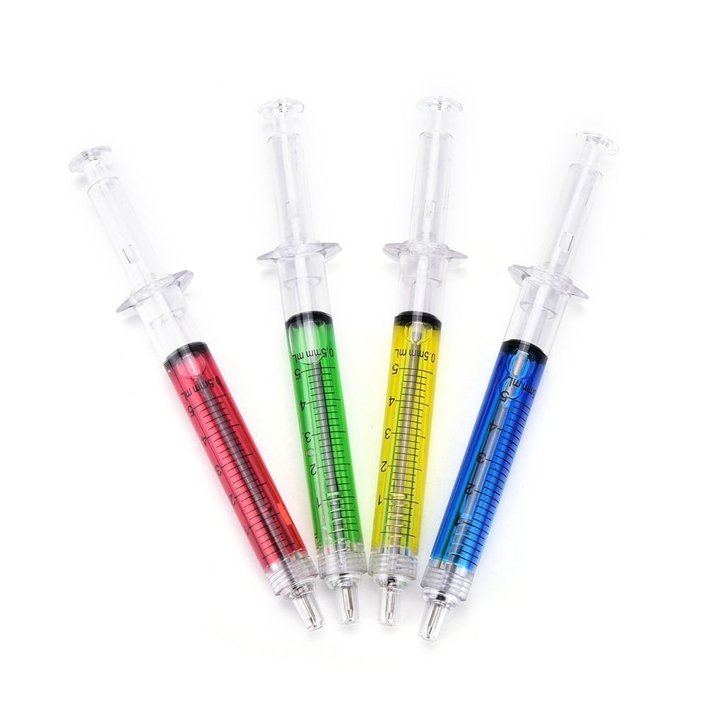 12 Pcs Syringe Injection Shape Ballpen