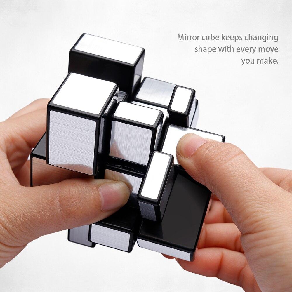 Unequal Block Magic Cube Silver Black