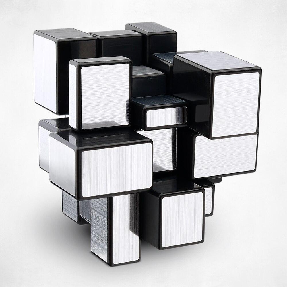 Unequal Block Magic Cube Silver Black