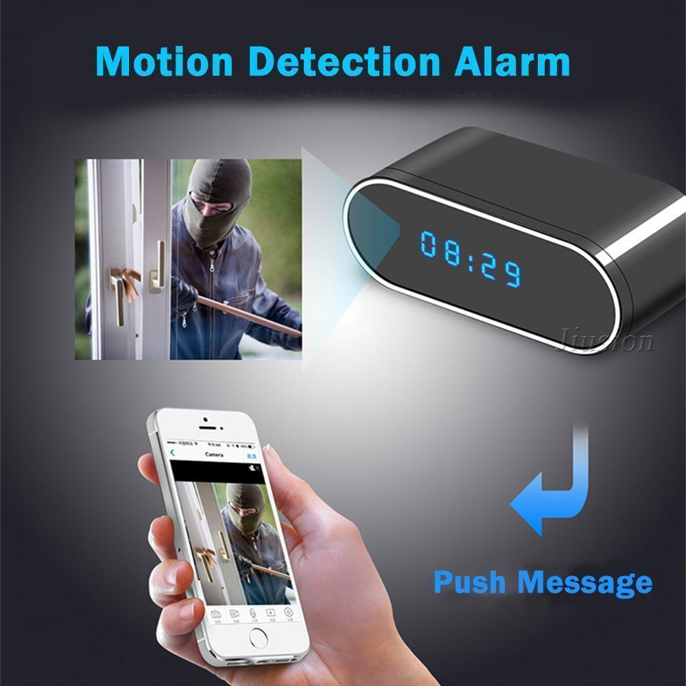 Motion Sensor WiFi Table Clock Mini Camera 1080P HD