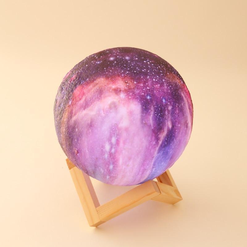 3D Color Changing Galaxy Moon Lamp